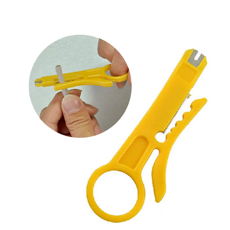 

Junejour 3 Colors Crimper Pliers Wire Stripper Knife Mini Portable Lightweight Crimping Tool Cable Wire Cutter Multitool