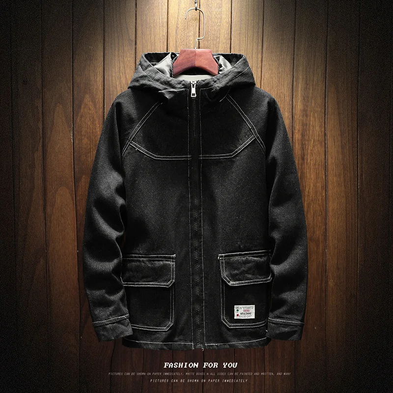 

NEW 2018 Autumn Winter Hooded Denim Jacket