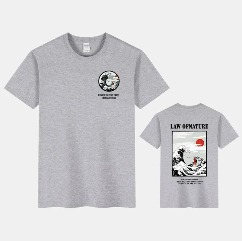 Летняя мужская и женская футболка INS, Корейская ретро свободная футболка с надписью «Wild Kodak» и коротким рукавом, футболка из хлопка, хип-хоп мужские топы - Цвет: 20 gray
