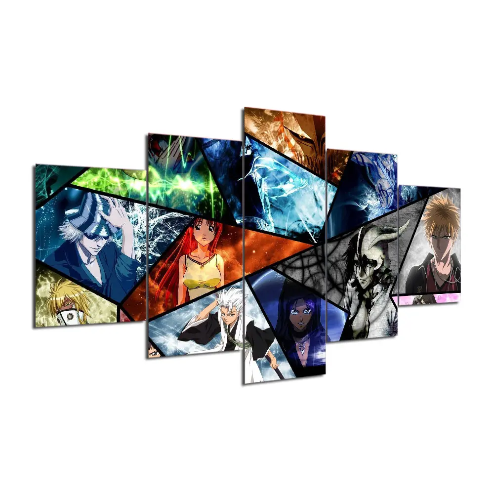 5-panels-on-canvas-japanese-anime-Bleach-poster-poster-comic-Print-framed-Janpanese-cartoon-poster (2)