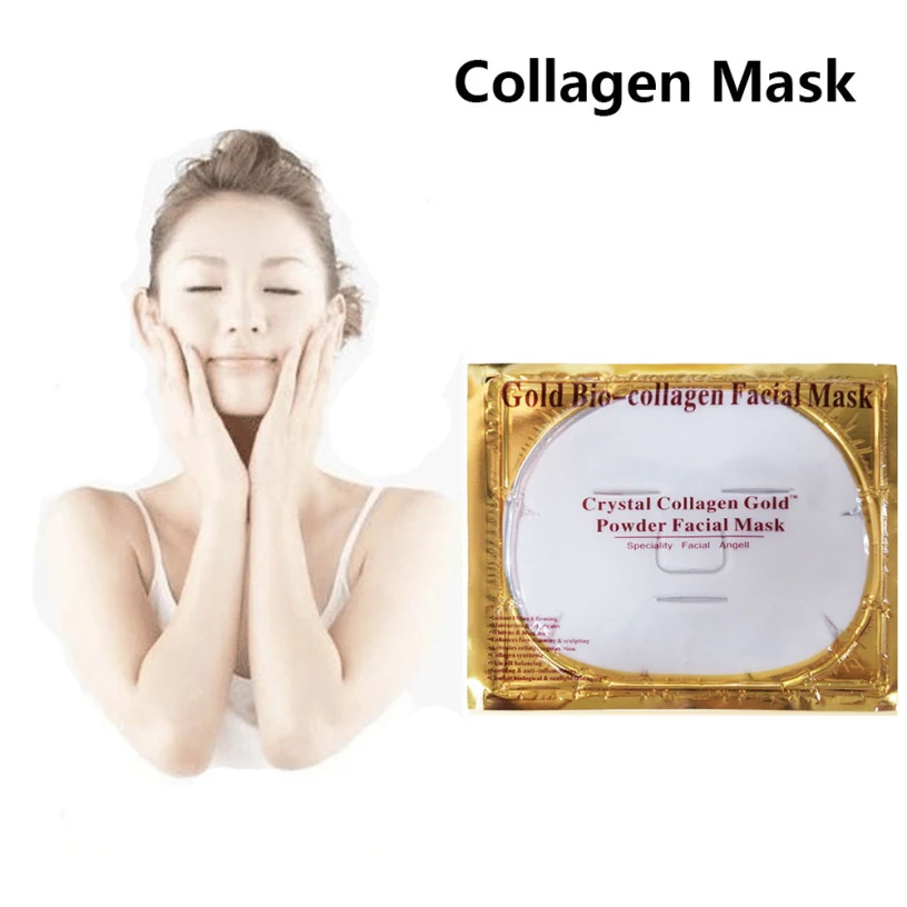 Лучшее предложение Новая мода маска белый био-коллаген крем увлажняющая маска для лица Отбеливание Anti-Aging ремонт кожи маска ухода 1 шт