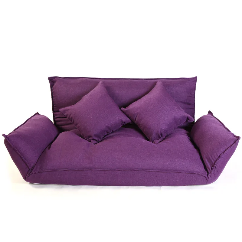 LM1188 Modern Design Floor Sofa Bed 5 Position Adjustable Sofa Plaid Japanese Style Furniture Living Room Reclining Folding Sofa
