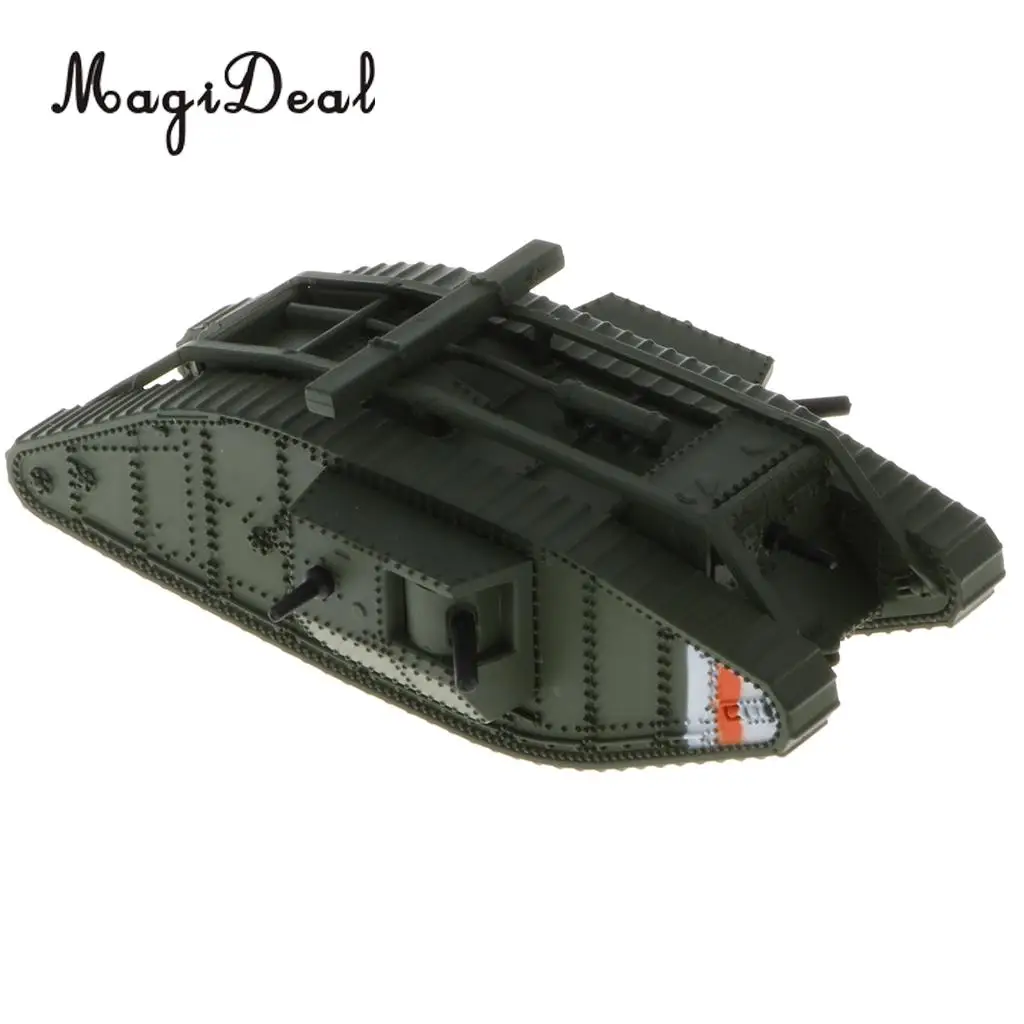 1/100 Simulation Diecast Britain MK. IV Male Tank - WWI Armored Army Vehicle Car Model Toy Soldiers Souvenir