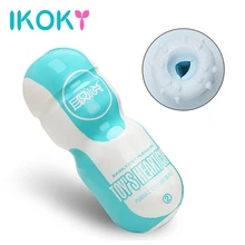 IKOKY Male Masturbator Vagina Masturbation Cup Artificial Vagina Real Girl Virgin Pussy Sex Toys For Men Adult Sex Products