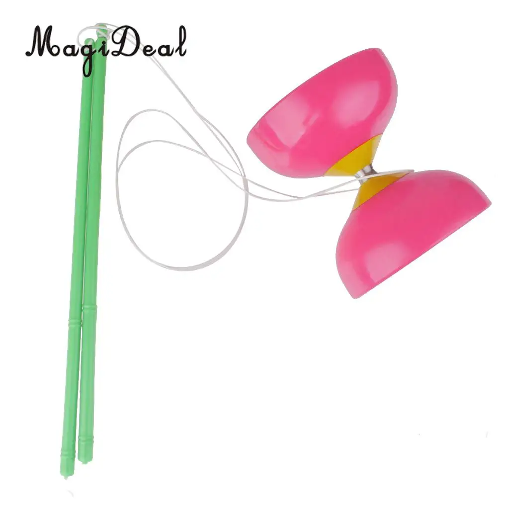 MagiDeal Traditional 1Pc Plactic Diabolo With Handsticks and String Juggling Toy for Kids Children Adult Beginners 4Colors