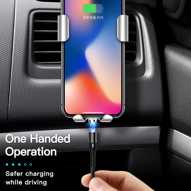 Магнитный кабель KUULAA для iPhone 12 11 Pro Max X XS XR 8 7 Plus 3A быстрой зарядки магнитное