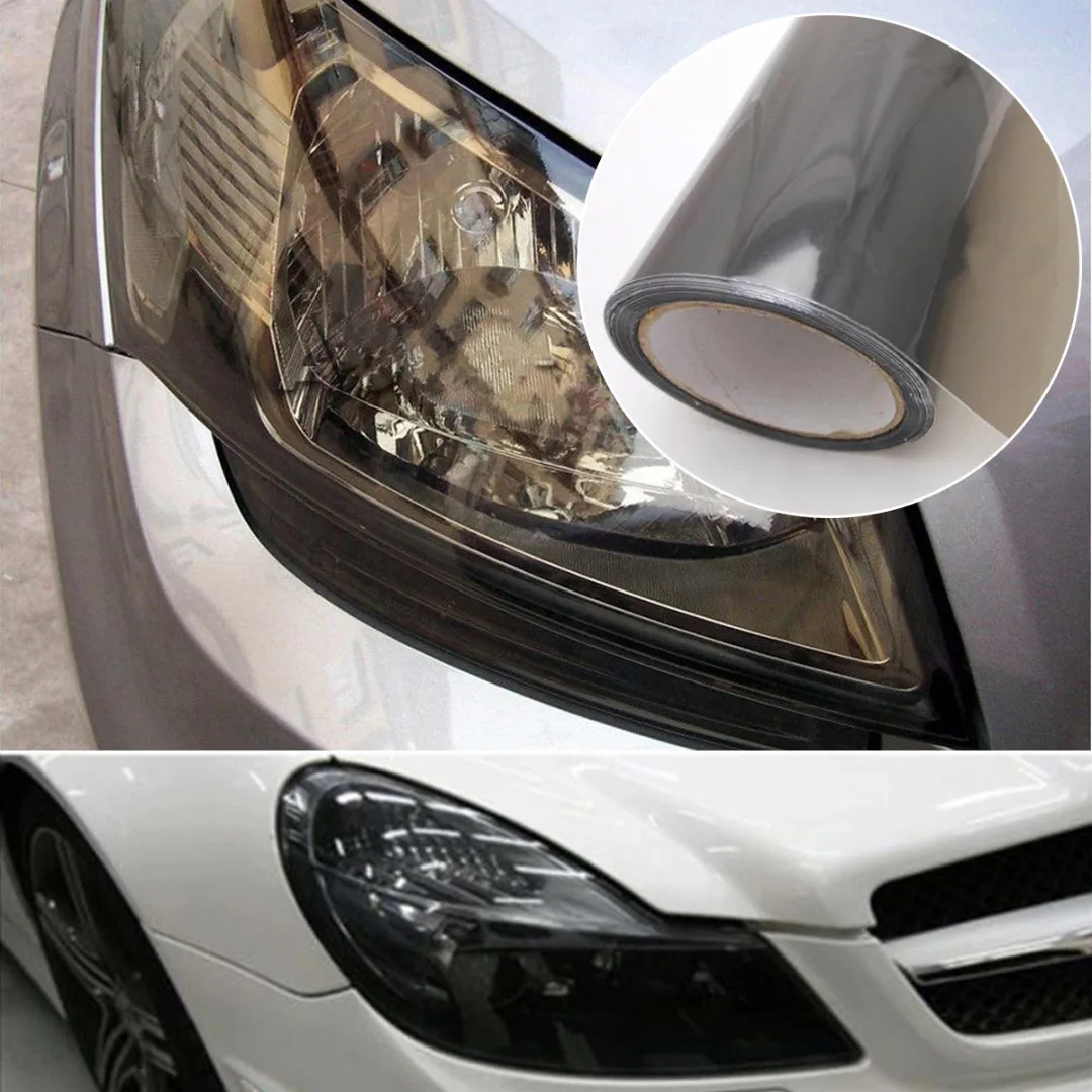 Wrap Tint Gloss Dark Cars Decals Auto Film Smoke Fog Car Headlight Sticker