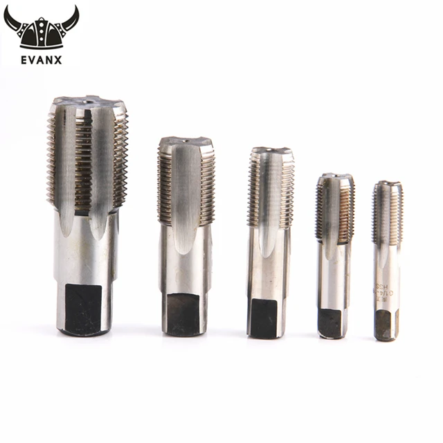 EVANX Piping Thread Taps HSS Straight Flutes For Water Pipe Plug Teeth