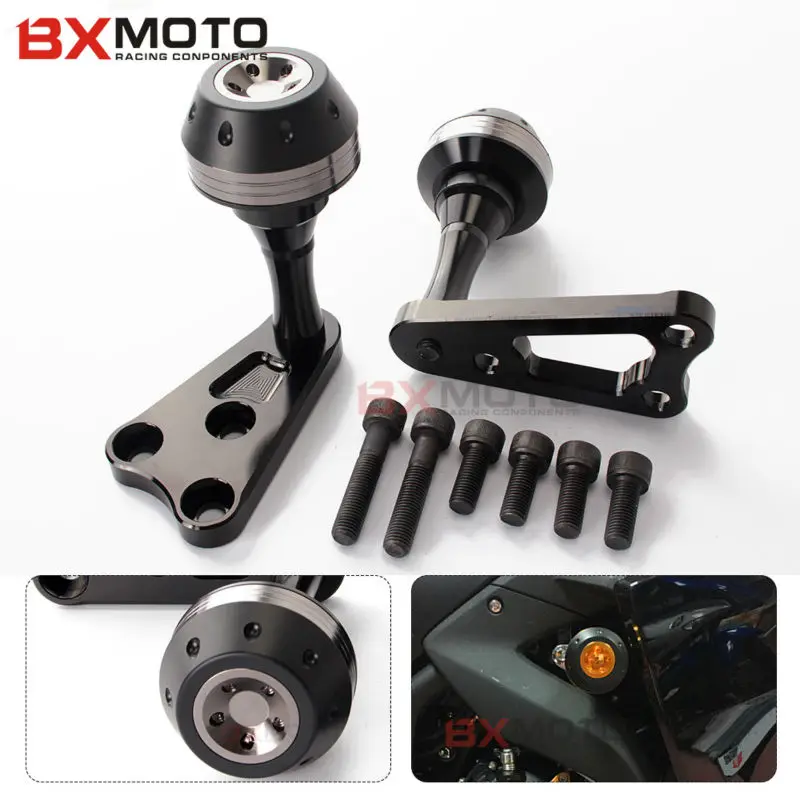 

CNC accessories parts Falling Protectors Motorcycle Frame Slider Anti Crash Caps Exhaust Sliders For Yamaha YZF R3 R25 YZFR3