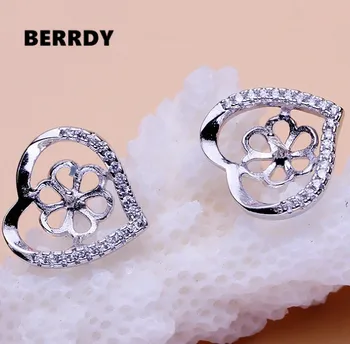 

Heart Pearl Earrings Mountings, Stud Earrings Findings, Earrings Settings Jewelry Parts Fittings Stud Earrings Accessories