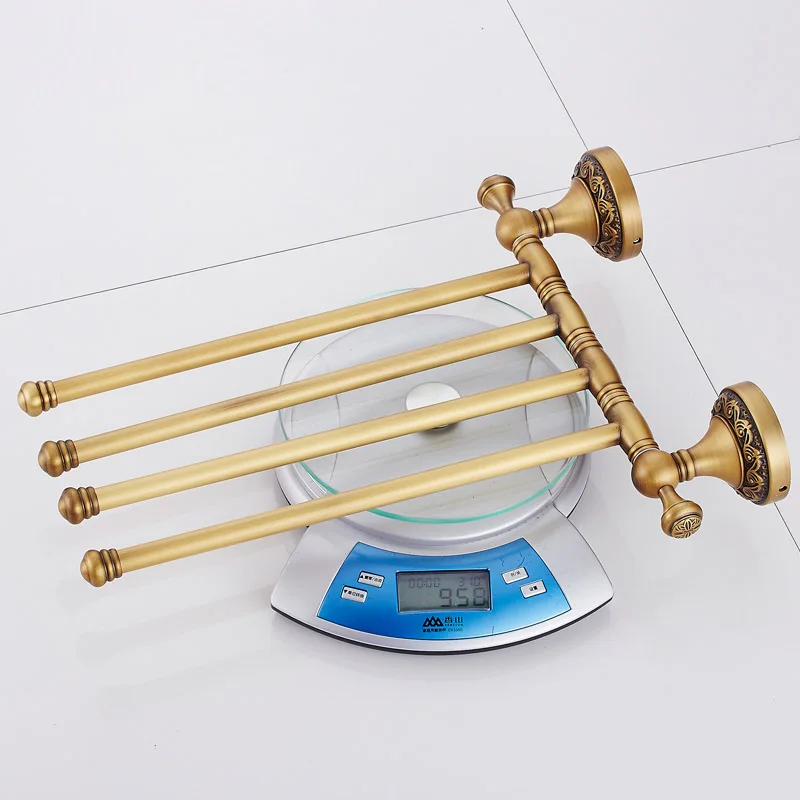 Billig Antike Messing Handtuch Bars für Bad, Wand Montiert, Swivel Handtuch Rack Halter, 3 Arme, 4 arme, 5 Arm