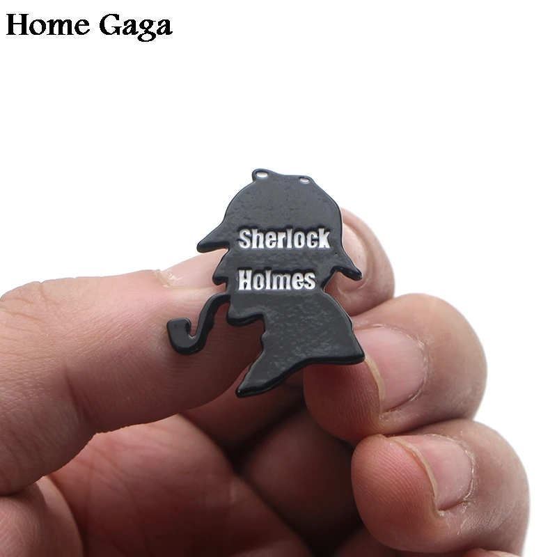 Homegaga Шерлок Холмс цинковые булавки para рюкзак одежда медаль мешок рубашка шляпа Значки броши для мужчин и женщин D1816