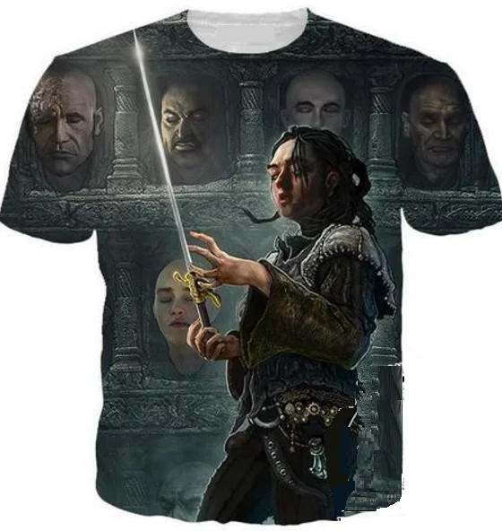 

New 3D Printed Game Of Thrones T-Shirt HBO Series Season 7 Men Women High Quality Summer