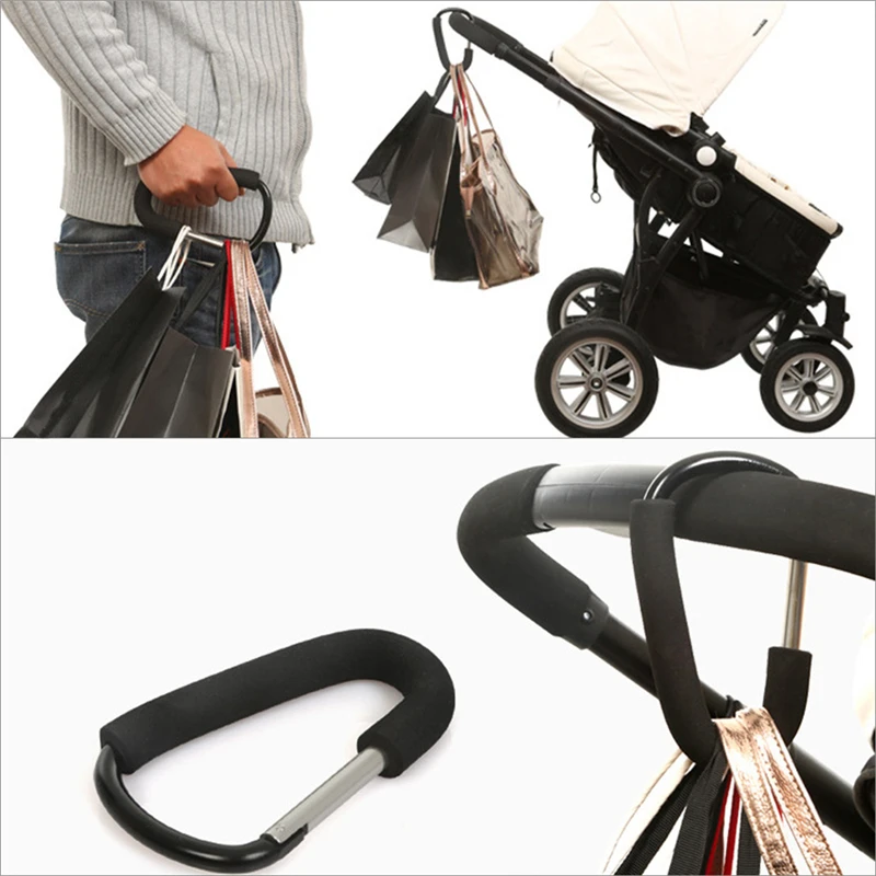 Дети Большой Алюминий сплава коляска набор крючок для подвешивания Пеленки сумки сумочка на защелке подходят все детские коляски
