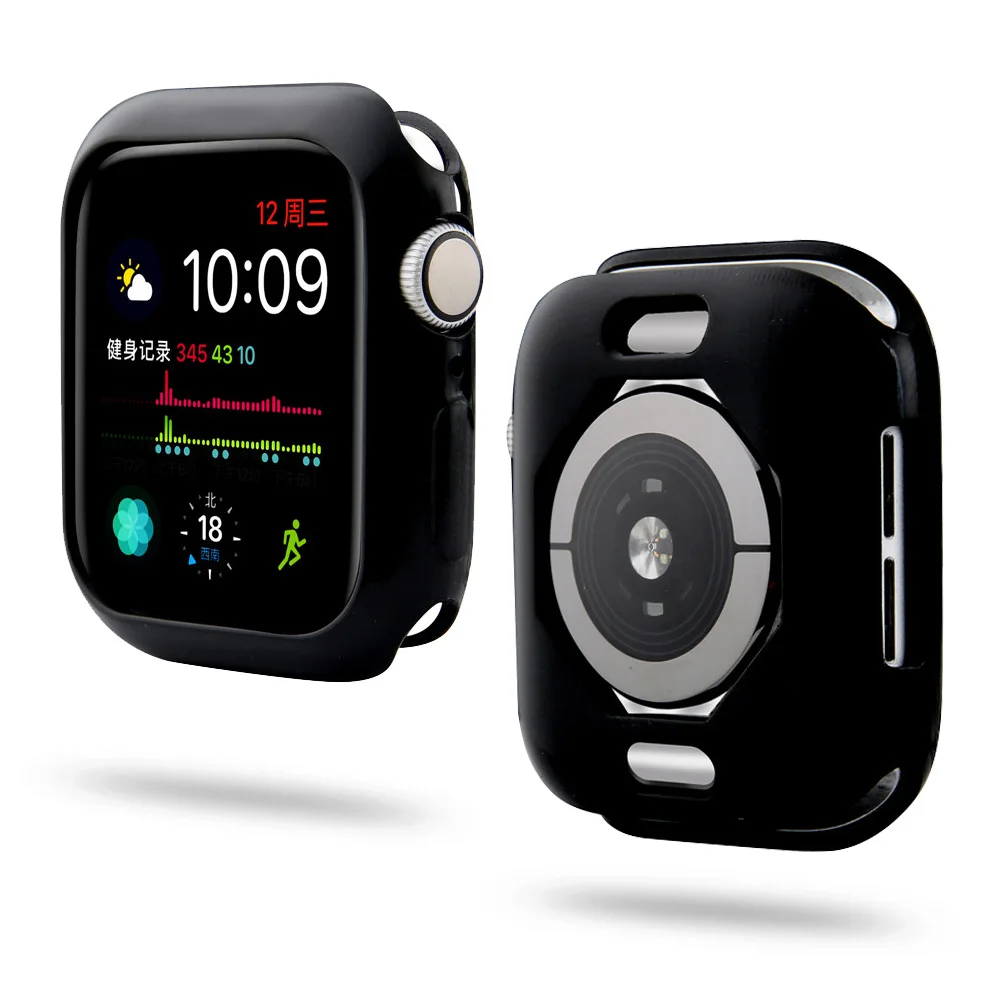 KLFS цветной Мягкий ТПУ чехол для часов Apple Watch 4 серии 40 мм 44 бампер