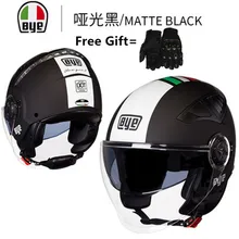BYE double lens casco moto beauty motorcycle helmet jet capacetes de motociclista vespa cascos para moto cafe racer open face ldmet leather pu harley casco moto vintage motorcycle helmet capacetes de motociclista punk cafe racer open face camouflage