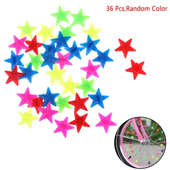 

36Pcs Children Kids' Bicycle Cycling Decors Great Gift (Mix Color) Plastic Multi-color Bike Cycle Wheel Spoke Stars