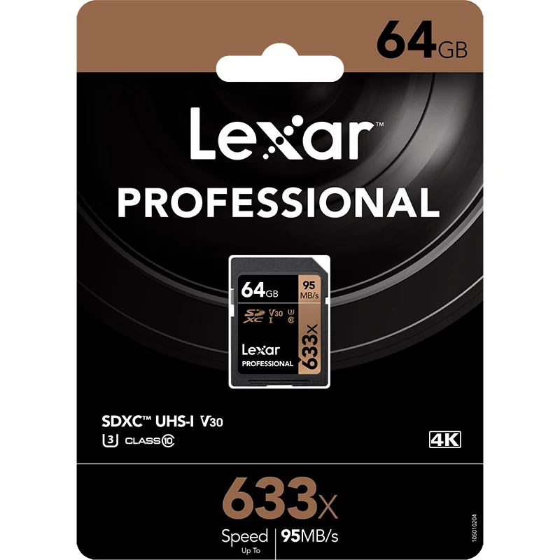 Lexar Professional 95 МБ/с./с 633x SDHC U1 32 Гб 64 128 ГБ 256 512 U3 SD карта SDXC Class 10 памяти для камеры 1080p 3D