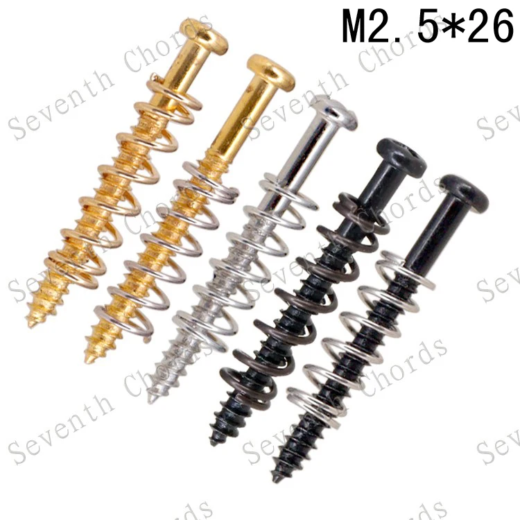 8 Pcs M2.5*26mm Electric Bass Guitar Pickup Mounted Adjust Height