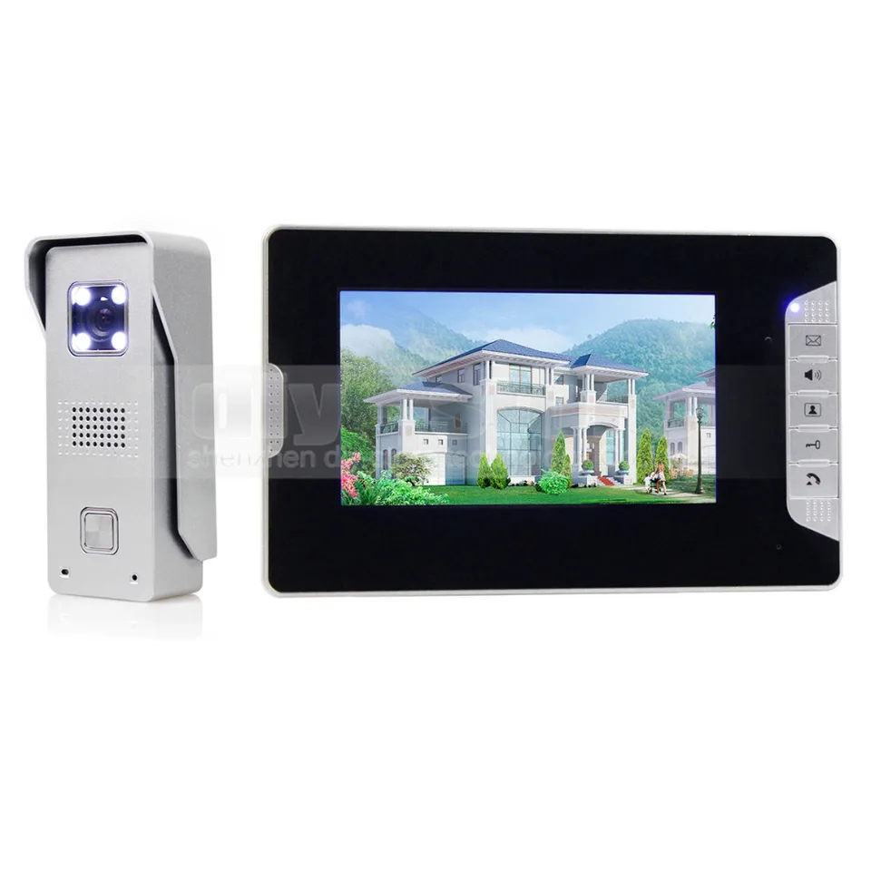 Diysecur 7 Video Doorbell For Home Security And Intercom Aluminum Alloy Camera 700tvl Doorbell Phone Video Out Ntsc Palvideo Licenses Aliexpress