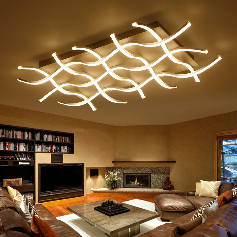 Rectangle acrylic modern led ceiling lights for living room bedroom lamparas de techo colgante