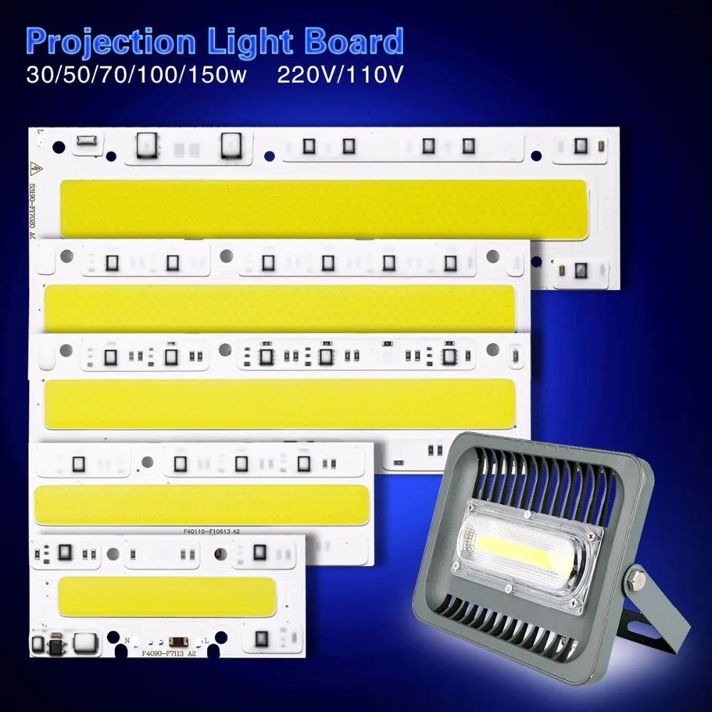 

LED COB Chip 30W 50W 70W 100W 150W Replacement Chip AC 220V 110V IP65 Smart IC For DIY LED Floodlight Spotlight White Warm White