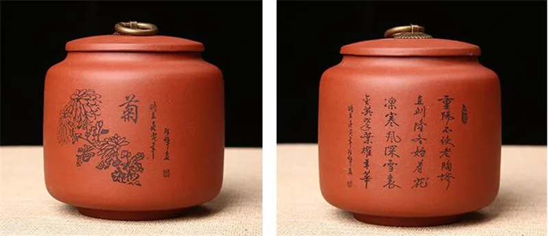 Фиолетовые глиняные контейнеры для чая расписанные вручную чайные конфеты кунг-фу