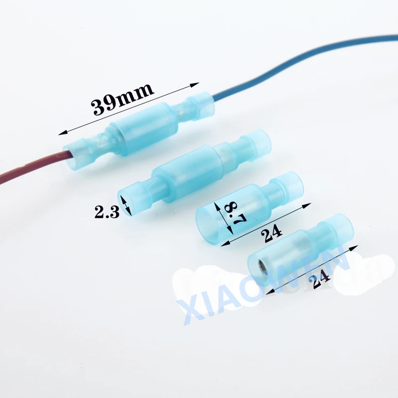 Electrical wire connectors 100PCS red Bullet Type Female/Male Wire ...