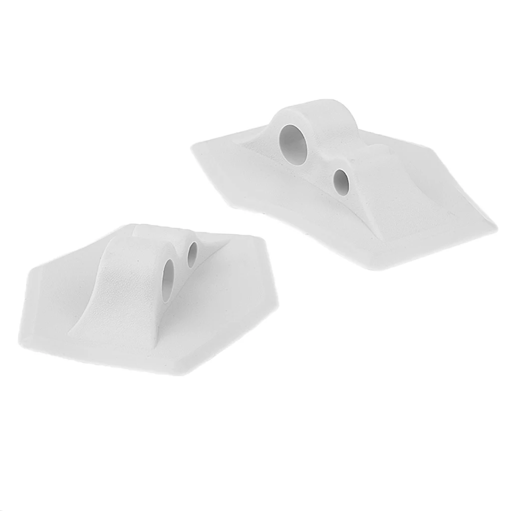2 Pieces Durable PVC Inflatable Boat Kayak Canoe Rope Buckle Deck Mount Holder Clip 2 Holes Rubber Dinghy Accessories