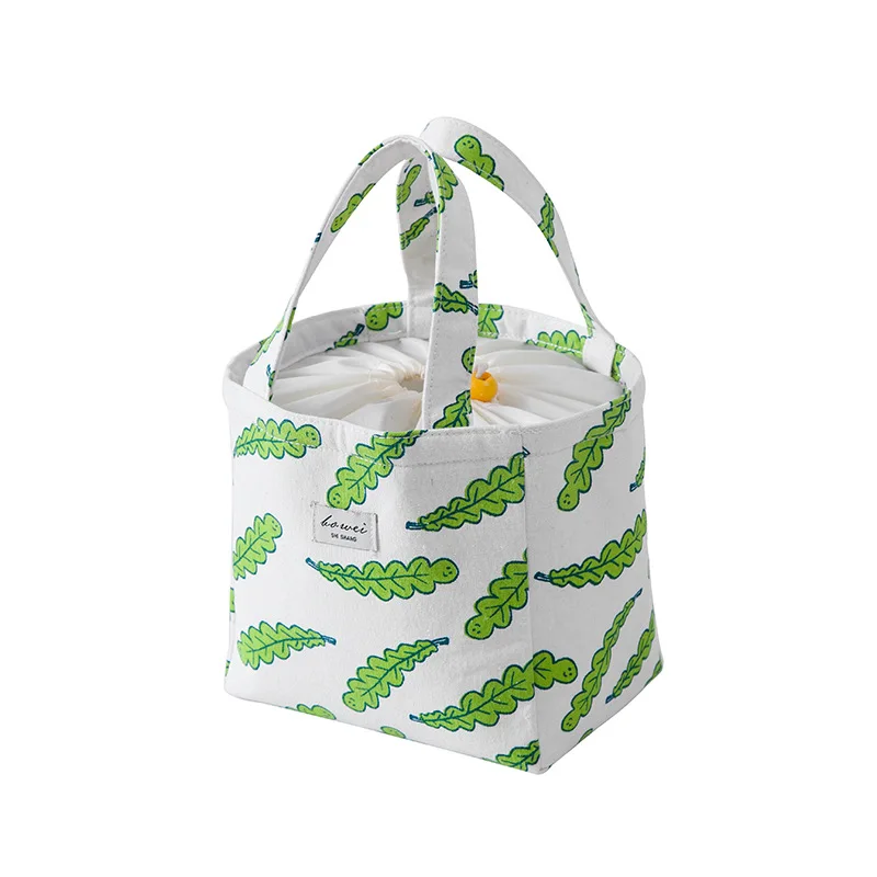 RUPUTIN Термоизолированный Ланч-бокс Переносные сумки для обедов большая сумка-охладитель Bento мешочек ланч-контейнер школьная коробка для хранения еды - Цвет: Leaves C