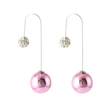 New Designer 2016 Fashion Cheap Jewelry Double Sided Earring Stud Statement Long Channel Earrings For Women E1785-E1796