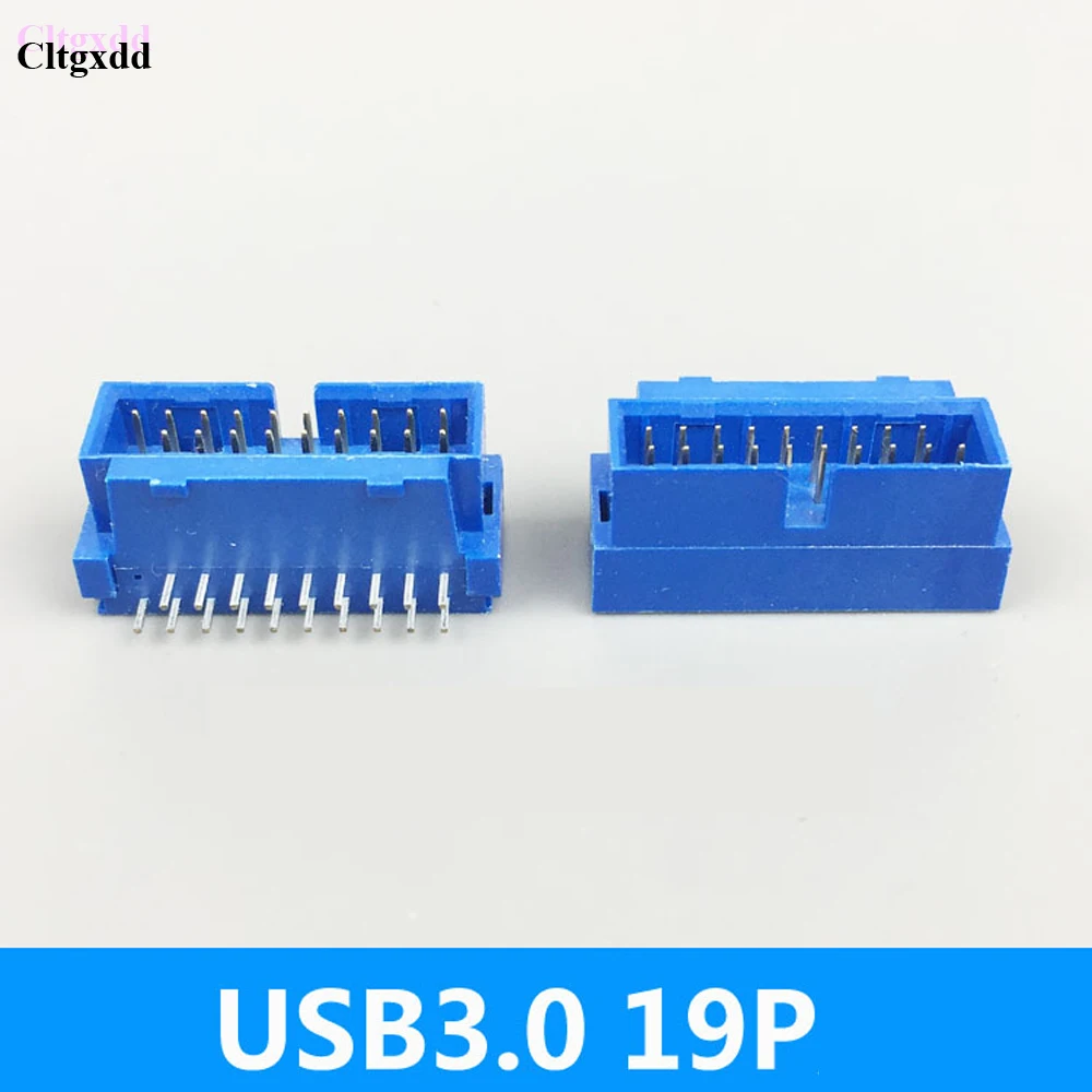 Cltgxdd USB 3 0 19 P pin USB3.0 Штекерный разъем 90 градусов материнская плата шасси переднее