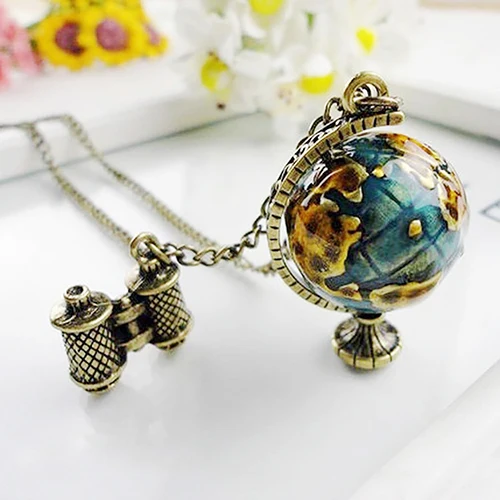Женская винтажная подвеска в виде шара карты мира|long necklace|necklace worldworld necklace |