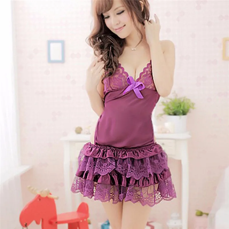 JAYCOSIN Sexy Lace Passion Petticoat women 2018 Summer Lingerie Backless Halter Babydoll G-string petticoat Slips 48#