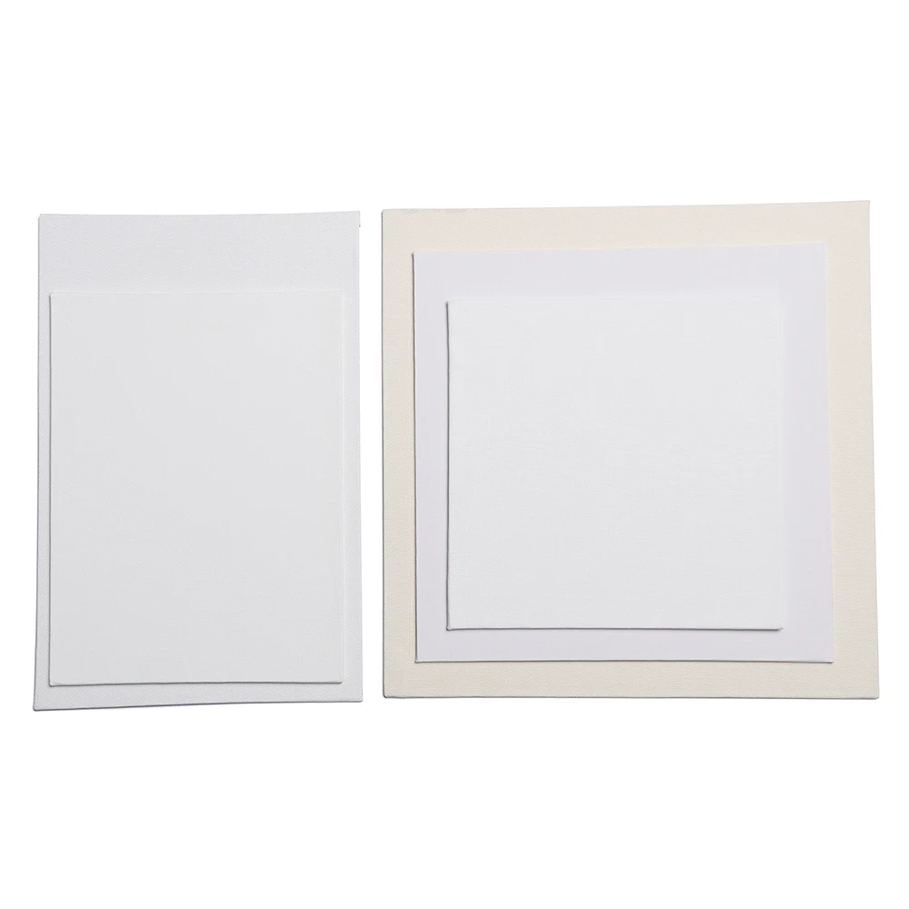 

White Artboard Cotton Canvas for Oil Painting Hand Painted Frame Canvas Panels DIY Craft Painting Tool Hand Painted Accessories