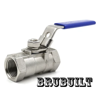 

Free Shipping 1/2"NPT DN15 Stainless Steel 316 One-piece Ball Valve, Homebrew Hardware, Brewing Fitting