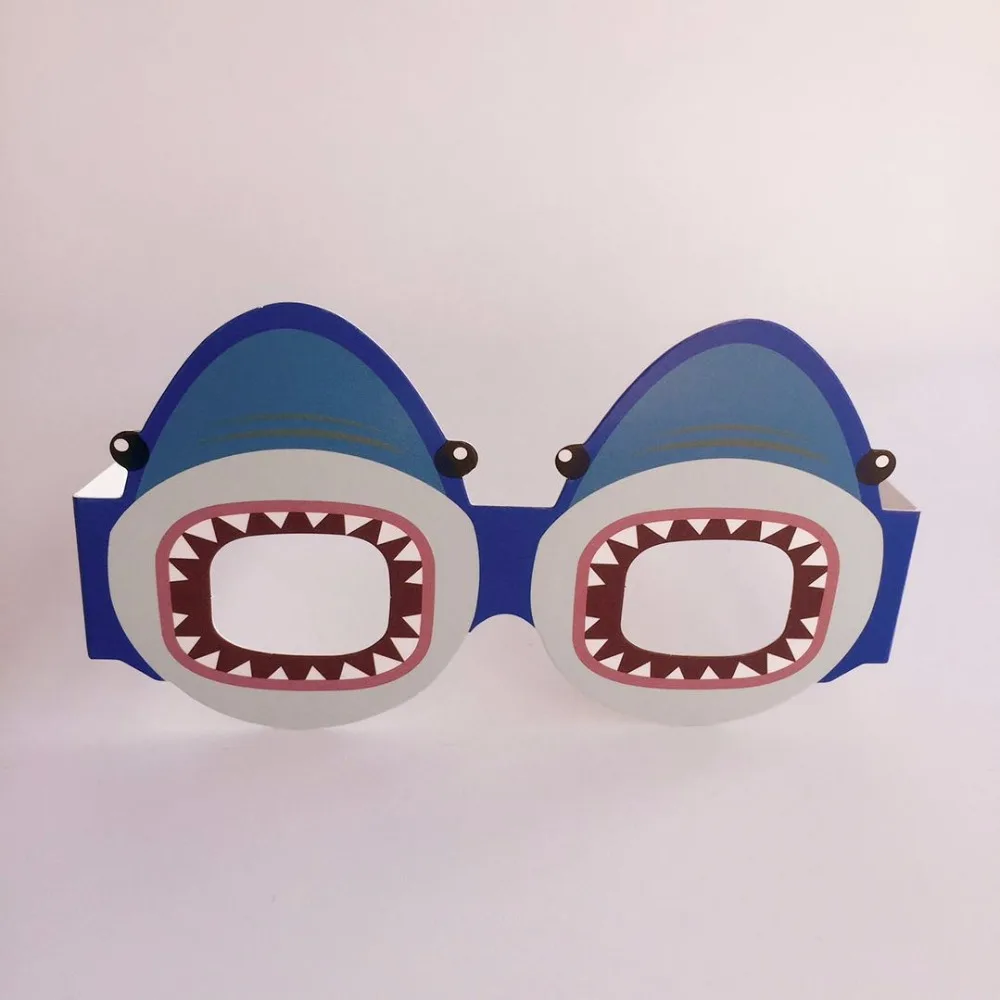 12 шт./компл. океан Акула укладки Бумага очки маска фото реквизит для фотографии на день рождения/Baby Shower вечерние время поставки подарки для детей