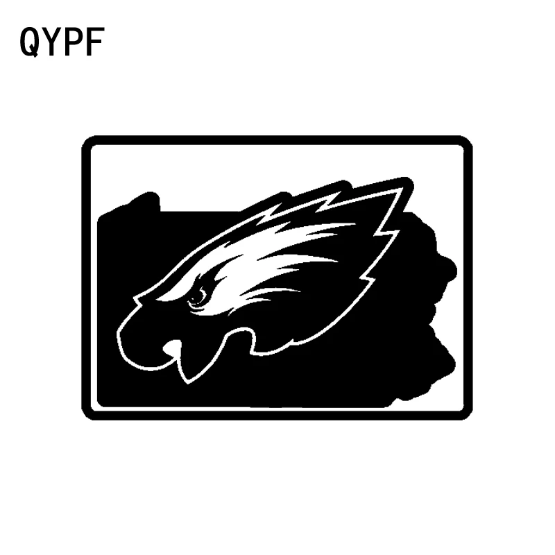 

QYPF 15.4CM*11.1CM Fashion Eagle Vinyl Windshield Decal Car Sticker Black/Silver Accessories C15-0860