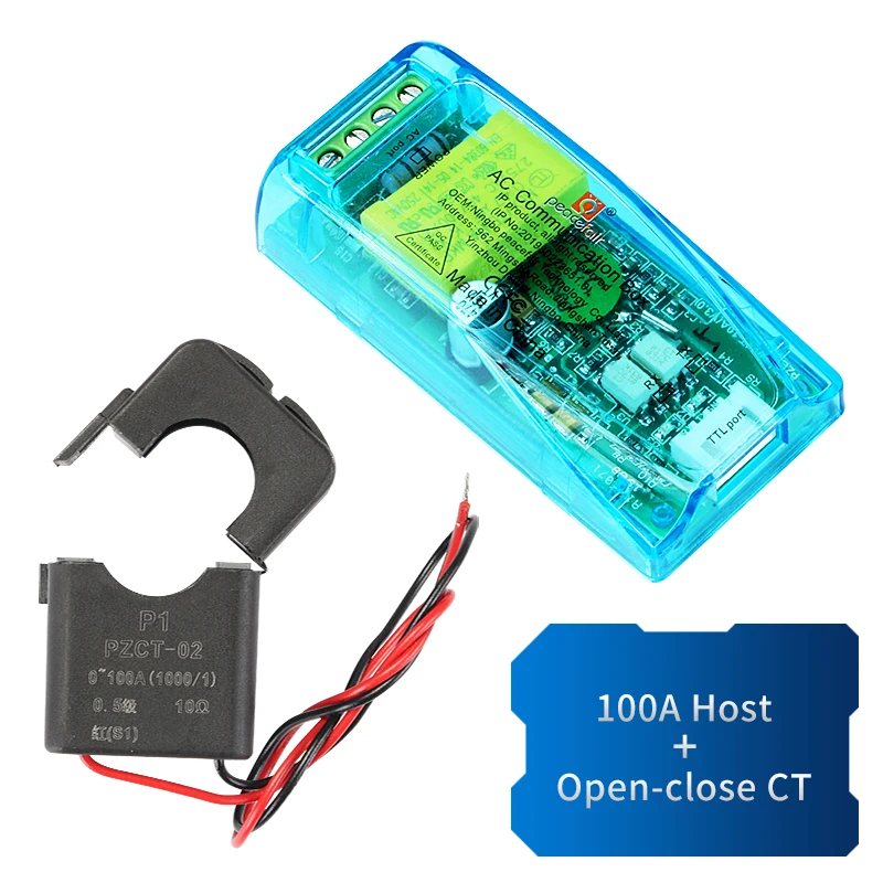 

PZEM-004T 3.0 Version TTL Modbus-RTU Power Meter Kwh Meter AC Single Phase 100A Electric Volt Amp Frequency Power Factor Meter