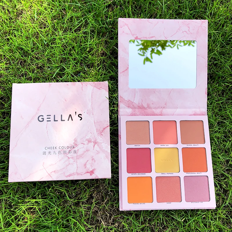 

Beautiful 9 Colors Face Mineral Pigmented Palette Blusher Powder Professional Makeup paltte