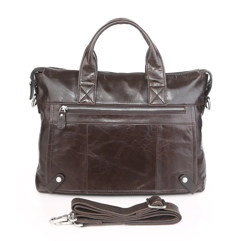 

Augus New Style Genuine Leather Men Fashion Handbag Shoulder Bag Crossbody Bag Large Capacity Fashion Laptop Bag 7120C-1