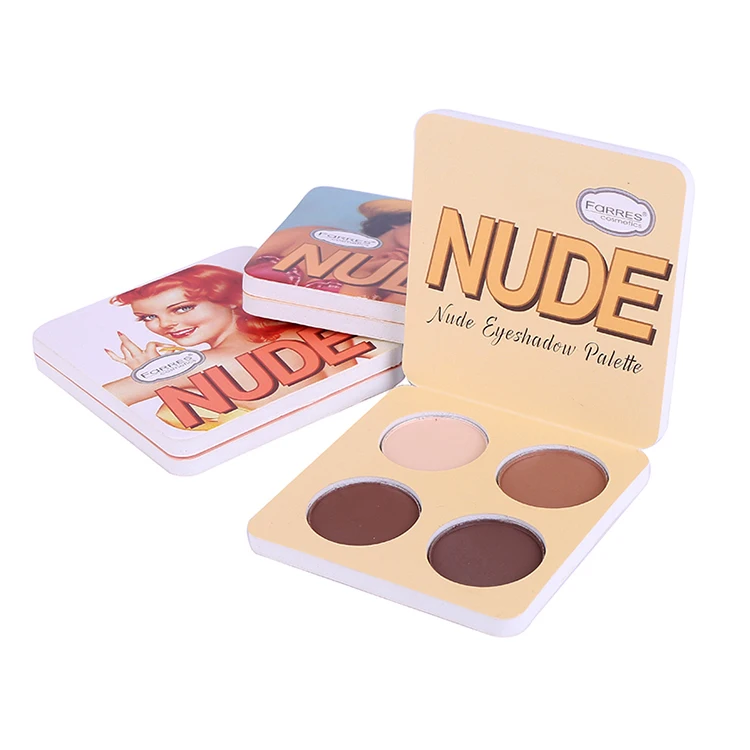 

FaRRES Brand Makeup Matte Eye Shadow Palette Nude Minerals Powder Pigments Shimmer Eyeshadow Make Up Palette 4 Colors