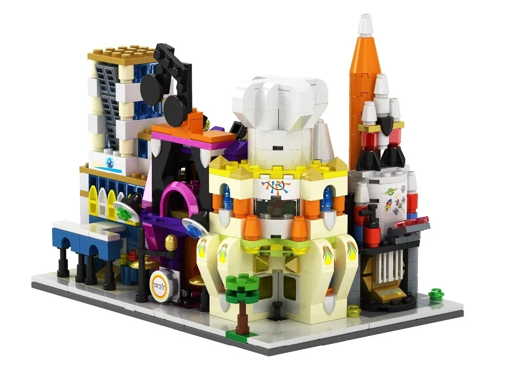 

3D Retail Stores Mini City Street Cafe Food Ice Cream Pizza Apple Shop Cartoon MOC Educational Building Blocks Legoingly Toys