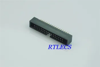 

20Pcs 0.050" 1.27 mm 2x17 Pin 34 Positions IDC Male Box Header Dual Row Through Hole Shrouded Rows Space 1.27mm for IDC Socket
