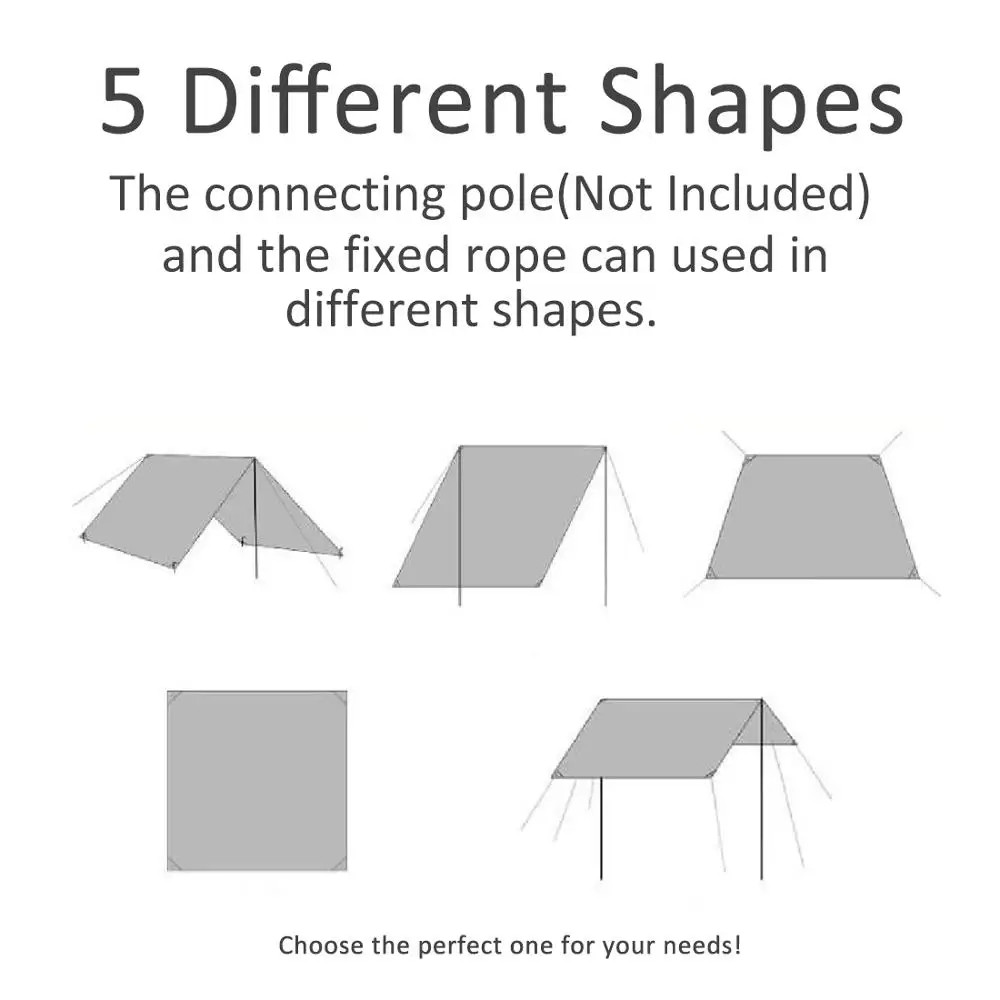 Ultralight Camping Mat Waterproof Tent Tarp Sun Shelter Tear Resistant Ground Sheet Picnic Beach Blanket Hiking Tourist waterproof tarp