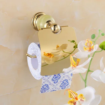 

High Quality And Cost-Effective Decoration Zircon Golden Finish Toilet Paper Holders Waterproof Tissue Bathroom Accessories