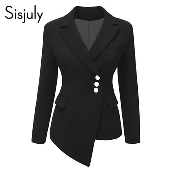 

Sisjuly asymmetric single-breasted slim fit women's blazer white stylish short jackets casual slim blazers wear to work blazers