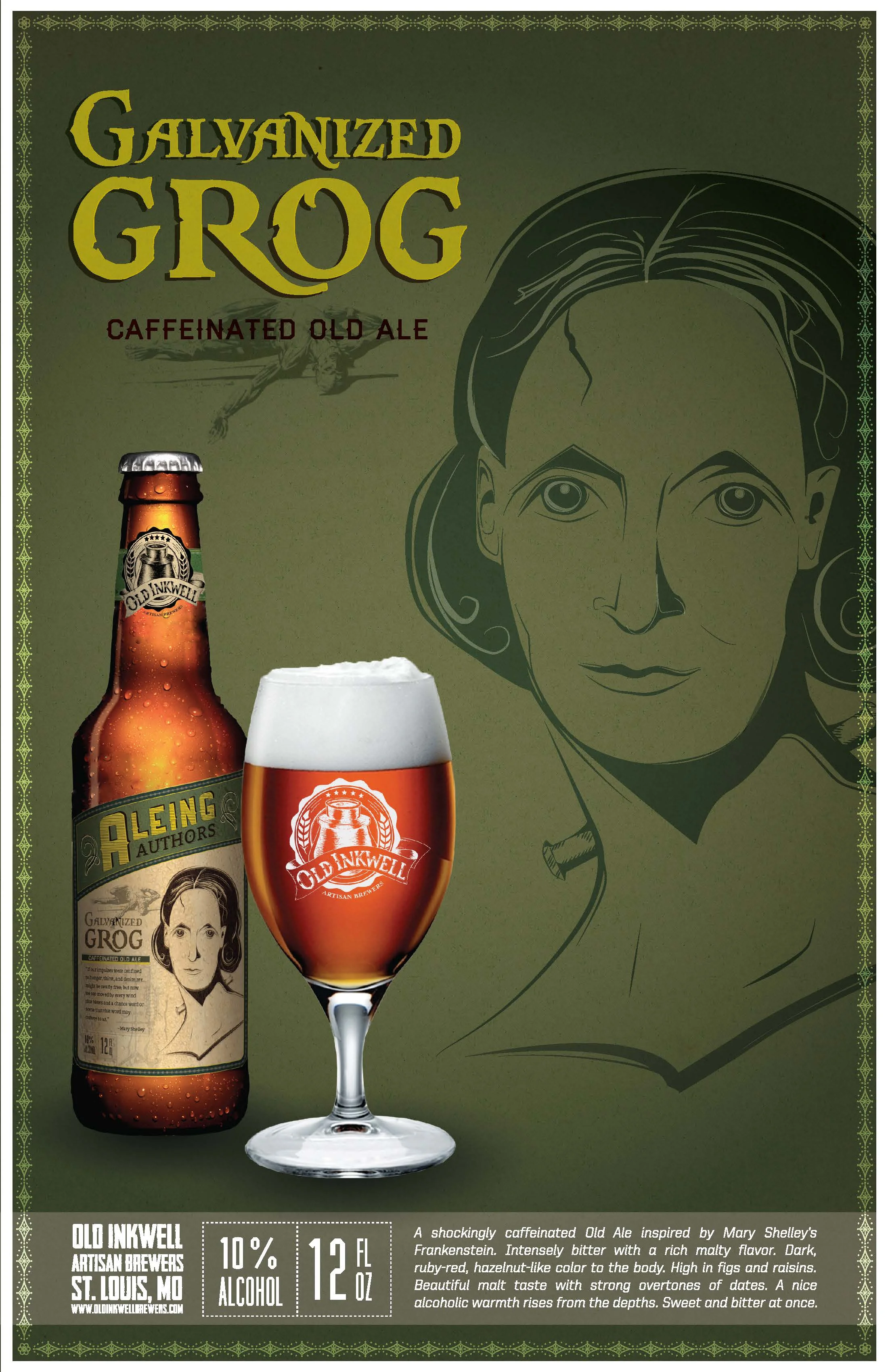 Grog Beer Kreatif Bir Minuman Vintage Retro Kraft Dilapisi 