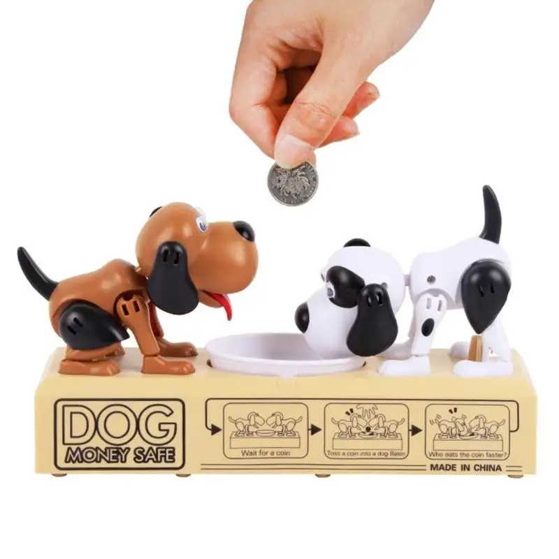 Деньги собака креативная электрическая монета копилка двойная собака Копилка обновленная версия