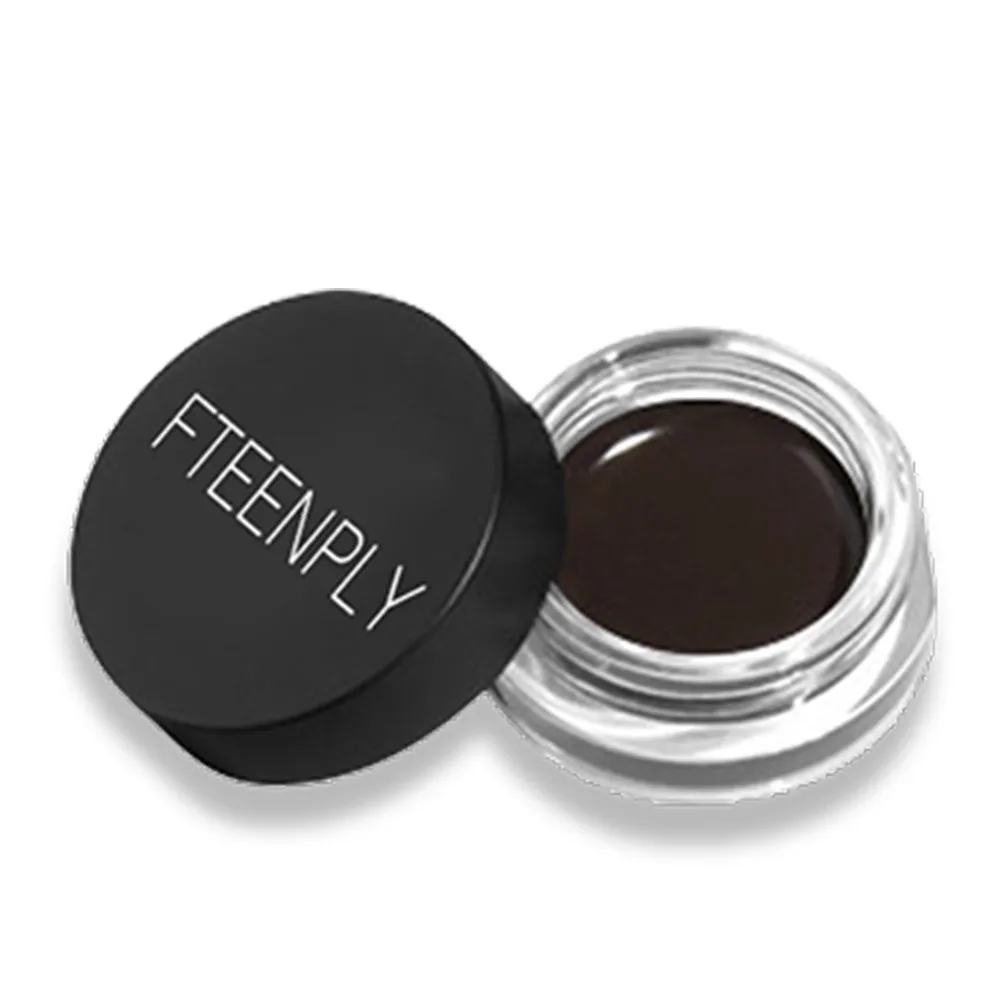 ASH BROWN 5 цветов FTEENPLY крем для бровей Водонепроницаемая Стойкая подводка для глаз жидкое косметическое средство гель макияж для бровей Макияж набор+ Черная кисть - Цвет: ASH BROWN